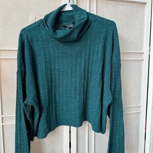 Modcloth Teal Ribbed Knit Sweater